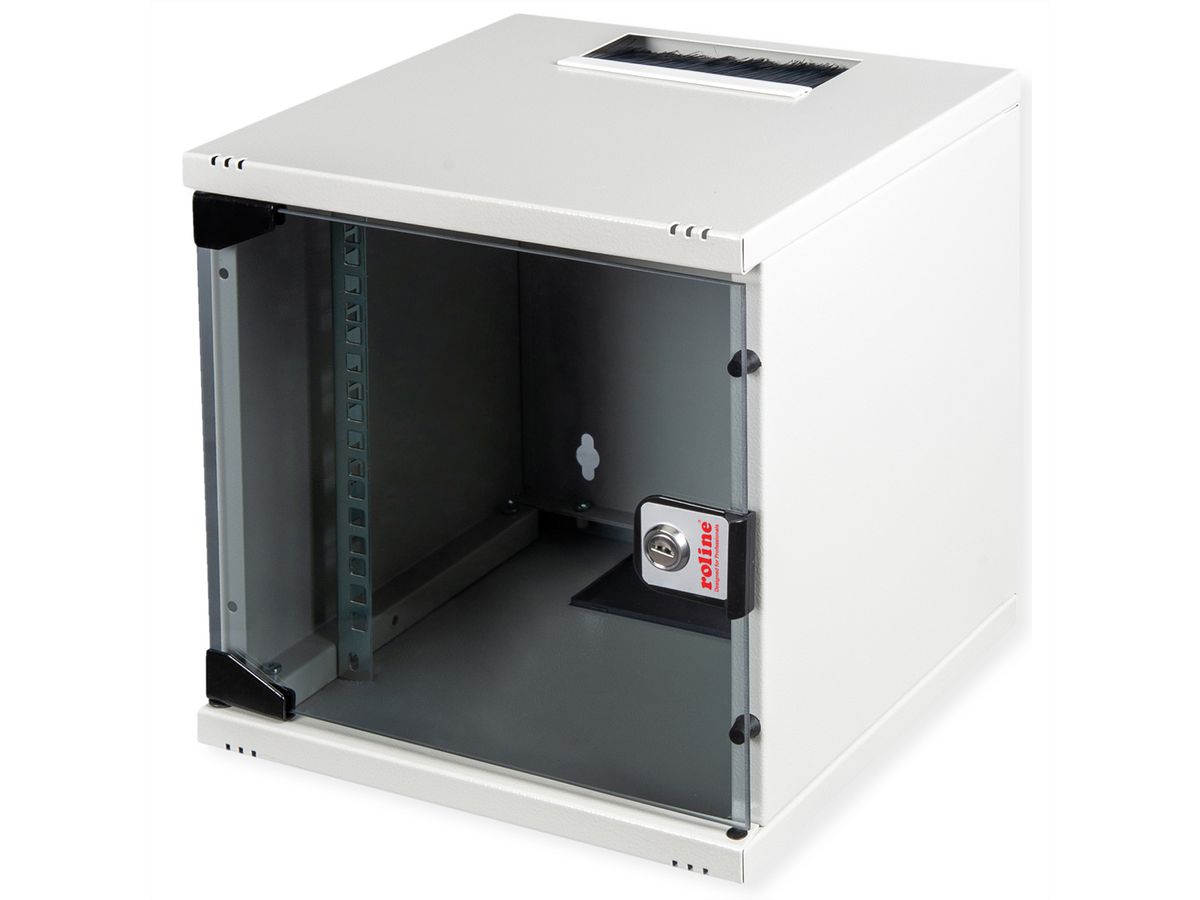 ROLINE 10-Zoll Wandgehäuse 6 HE, 312x300 BxT grau