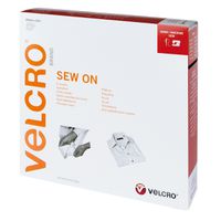 VELCRO® Crochets & velours 20mmx25m blanc, bande à coudre