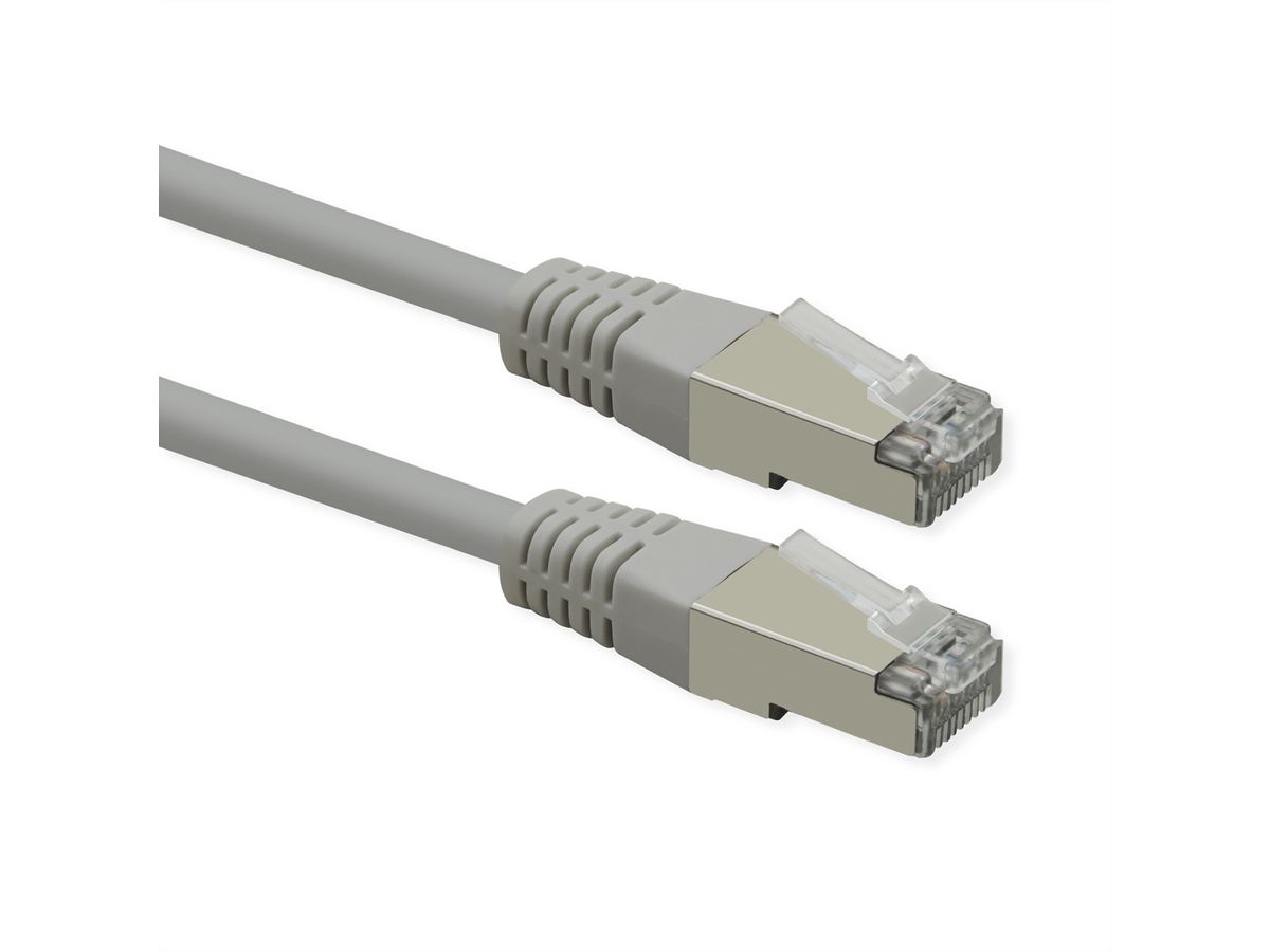 ROLINE Cordon Cat.6 (Classe E), PoE, S/FTP (PiMF) , gris, 0,3 m