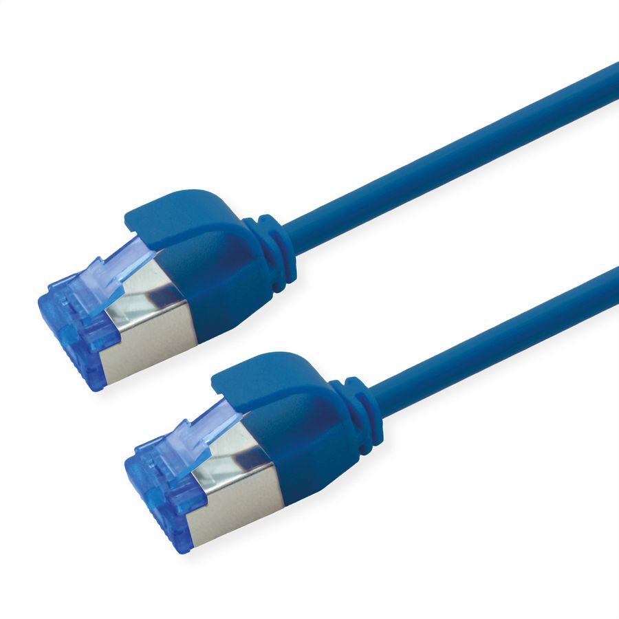 ROLINE Cordon Cat.6A (Classe EA) S/FTP (PiMF), LSOH, PoE , bleu, 5 m