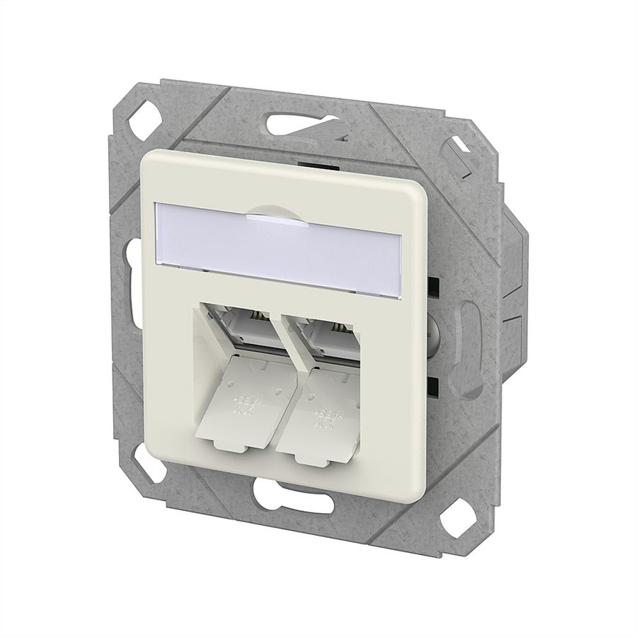 METZ CONNECT E-DAT C6A IDC Dose, 2 Port, UPk, reinweiß