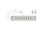BACHMANN Multiprise 8x contact de protection, compatible rack 19 pouces, 2 m