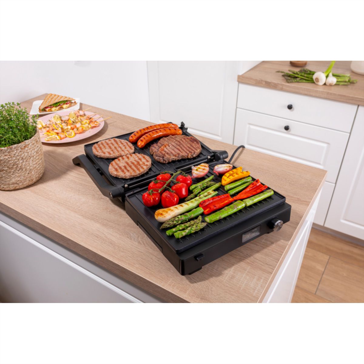 Gorenje Grill à contact GCG2000SD, 2000 W, écran LED