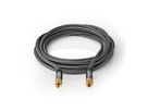Nedis Câble d'antenne et de satellite M/M, gris, 5 m