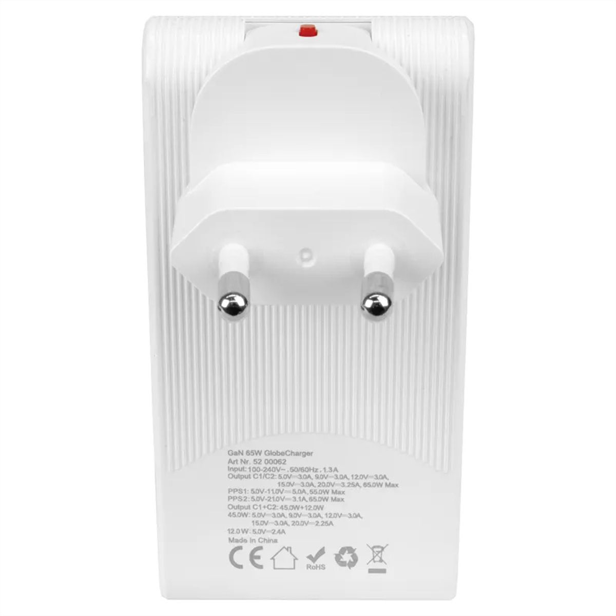 Steffen Adaptateur World PD 65W, 2xUSB-C, max. 5A blanc