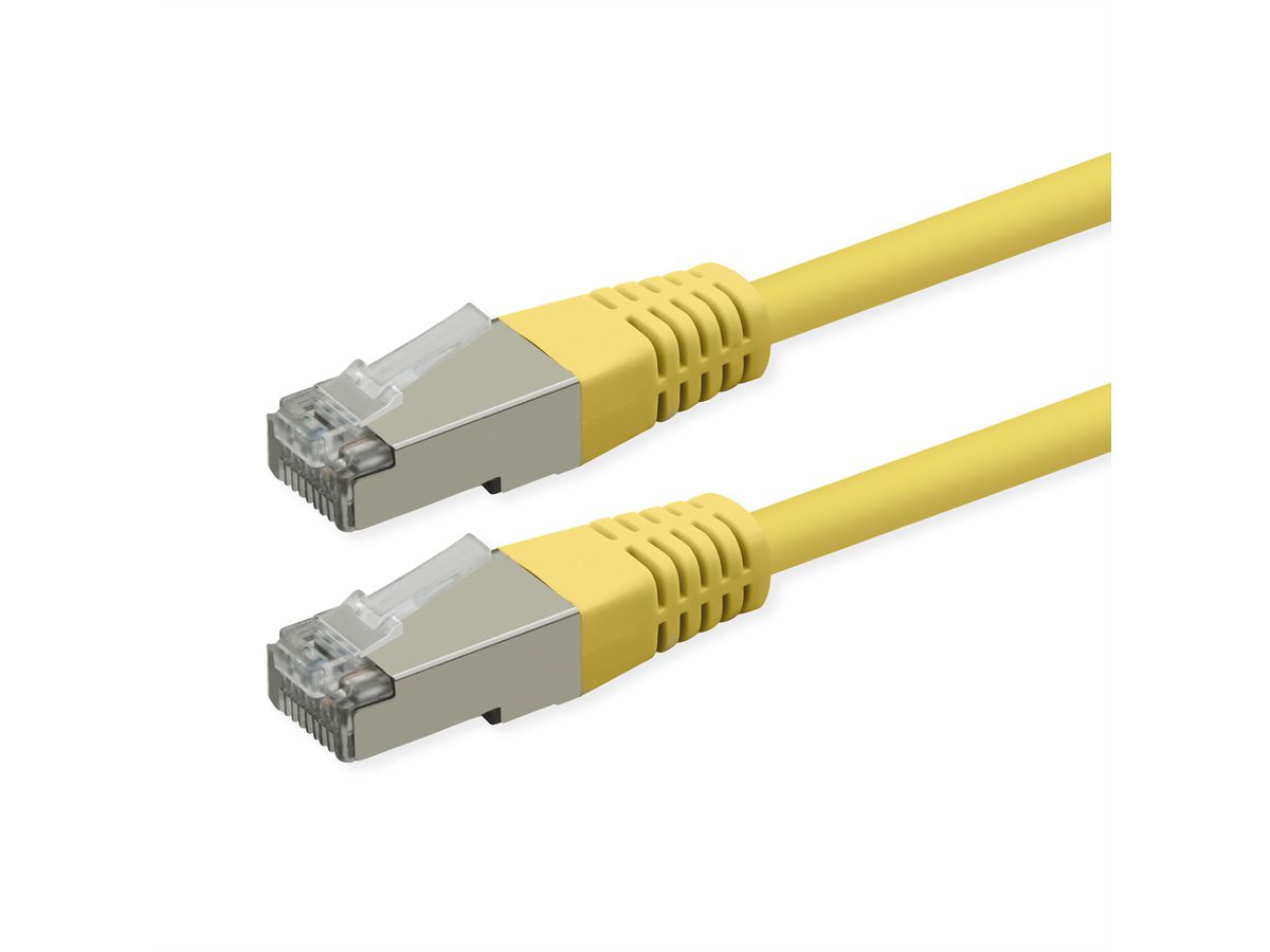ROLINE Cordon Cat.6 (Classe E), PoE, S/FTP (PiMF) , jaune, 0,5 m