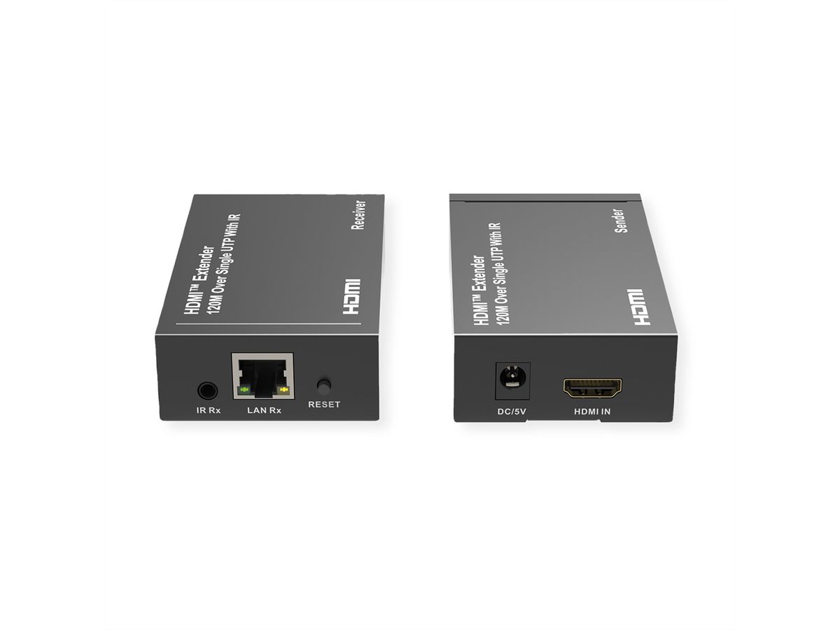 ROLINE HDMI Verlängerung, über IP, 1080P, 120m, mit IR