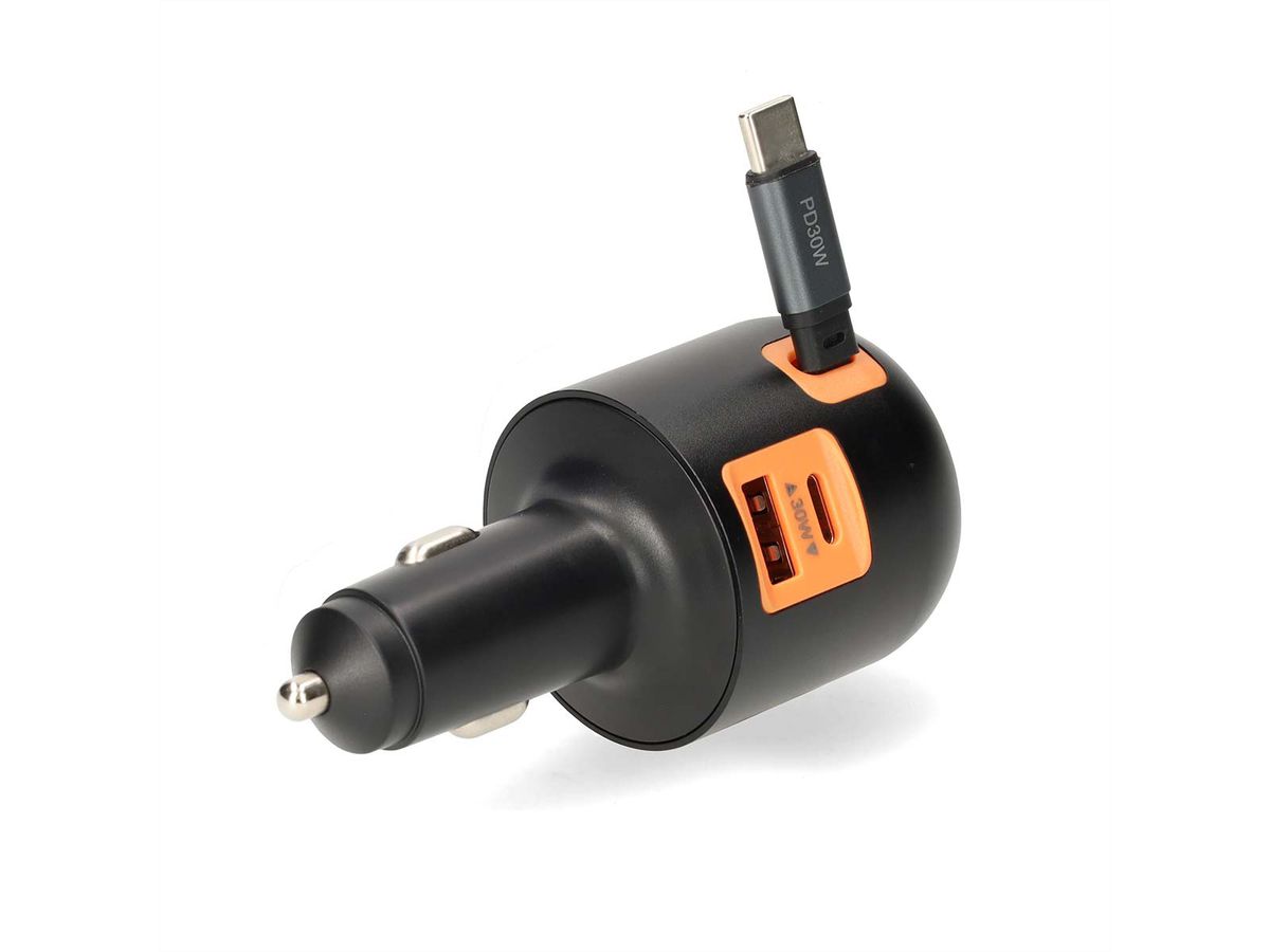 Nedis KFZ Schnellladegerät 60W mit USB-C & USB-A , car charger 60W - Dunkel Grau