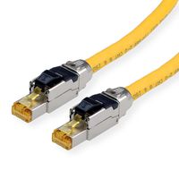 ROLINE S/FTP-(PiMF-) Patchkabel Cat.8 (Class I), LSOH, PoE, Massivdraht, gelb, 1 m