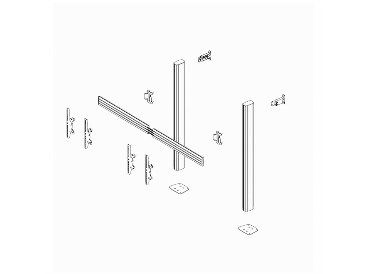 Hagor Système de stand CPS Floor-Wall/bolt down 2x 55-65