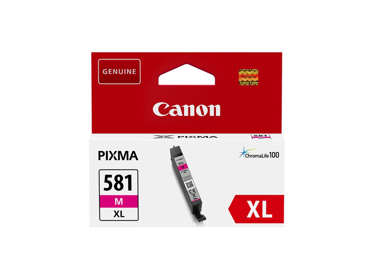 CLI-581M XL, Cartouche d'encre magenta, 466 pages pour CANON PIXMA TR7550, TR8550, TS6150, TS6151