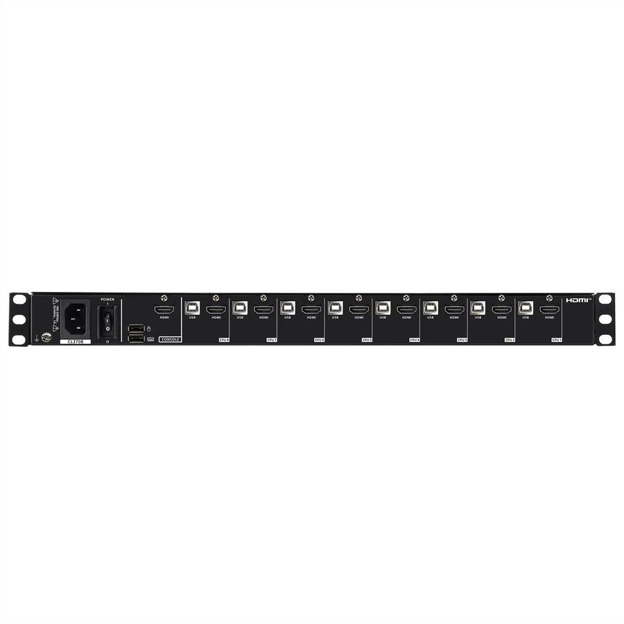 ATEN CL3708NW D 8-Port-USB-HDMI-Einzelschienen-Breitbild-LCD-KVM-Konsole, DE-Layout