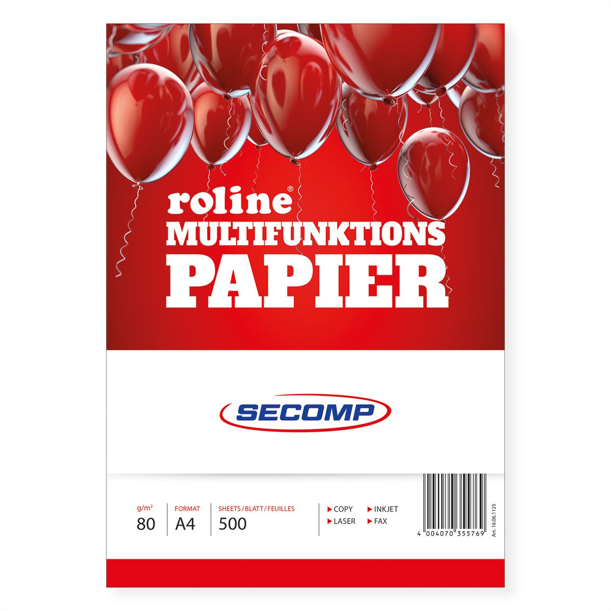 ROLINE Papier A4, 80gr, 500 feuilles