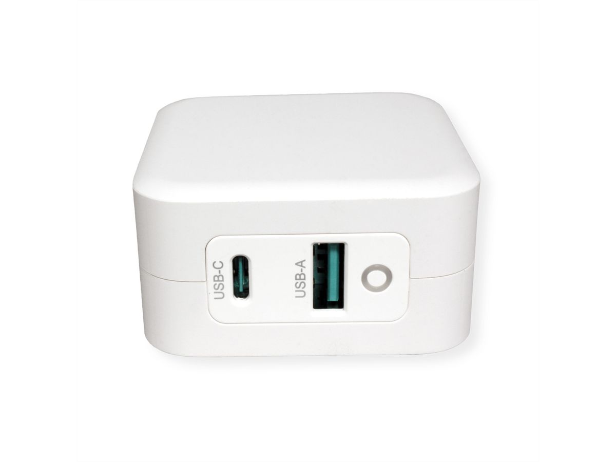 ROLINE Chargeur USB avec prise Euro, 2 ports, 1x QC3.0 + 1x C (PD), 65W -  SECOMP AG