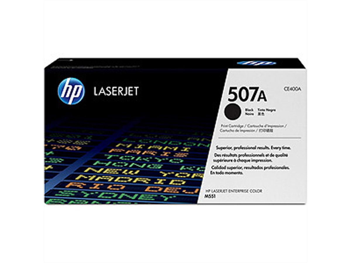 HP Toner CE400A (507A), ca. 5.500 Seiten, schwarz