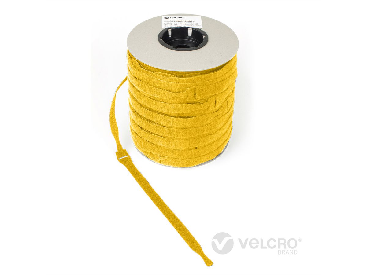 VELCRO® One Wrap® Strap 25mm x 300mm, 750 pièces, jaune