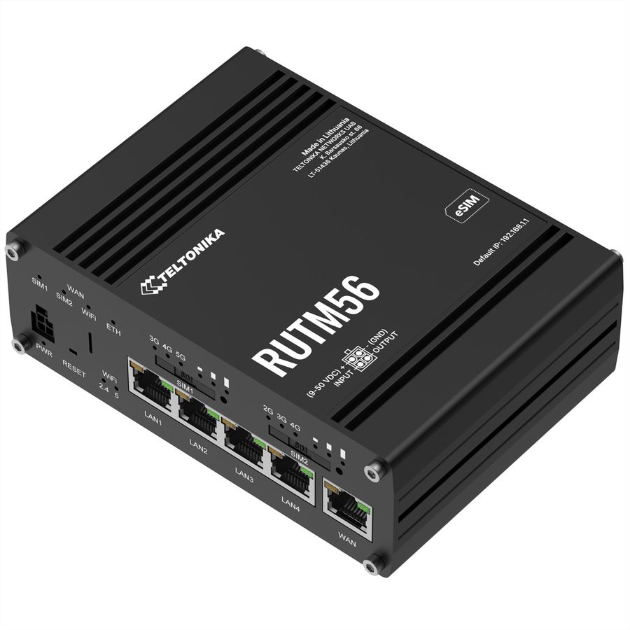 TELTONIKA Routeur RUTM56 avec modem 5G et 4G Cat 4