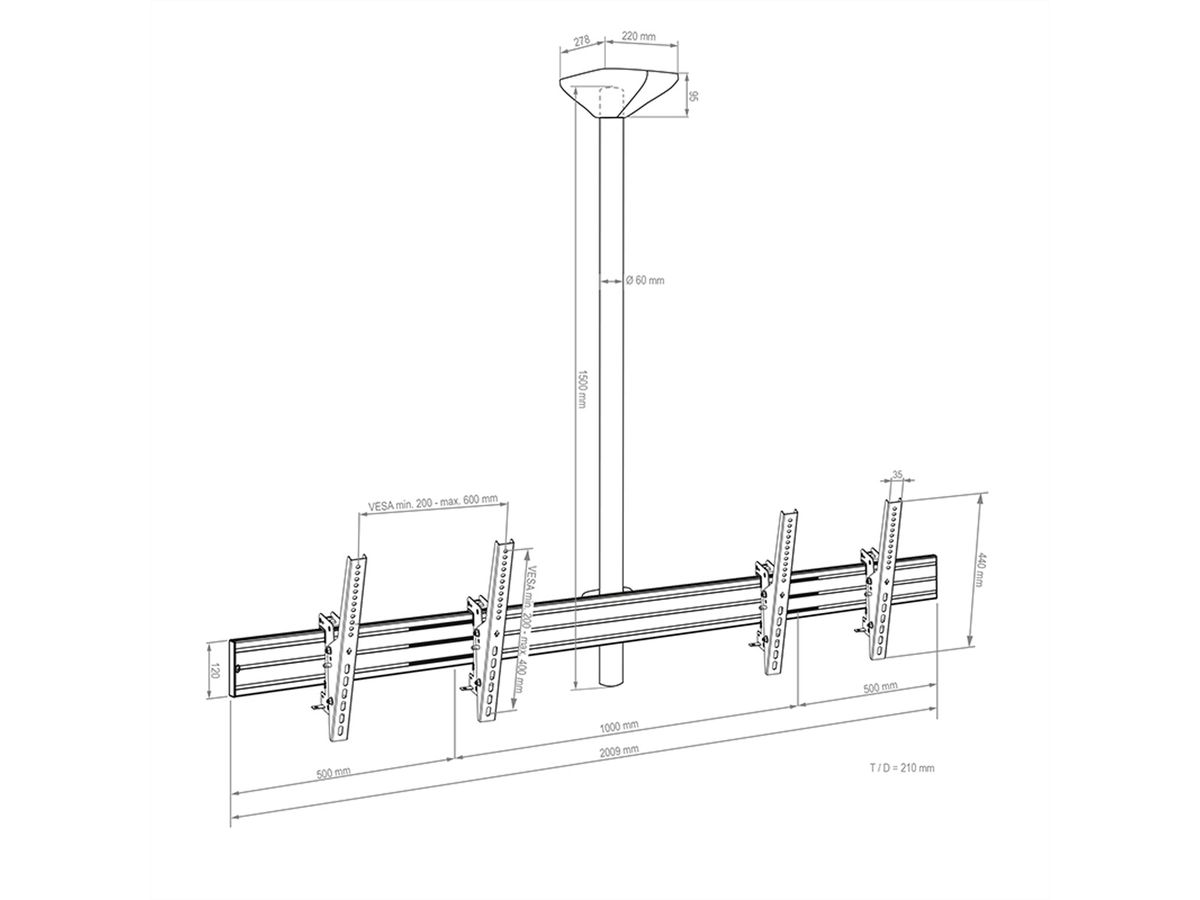 Hagor Deckenhalterung CPS D2L 46-65"