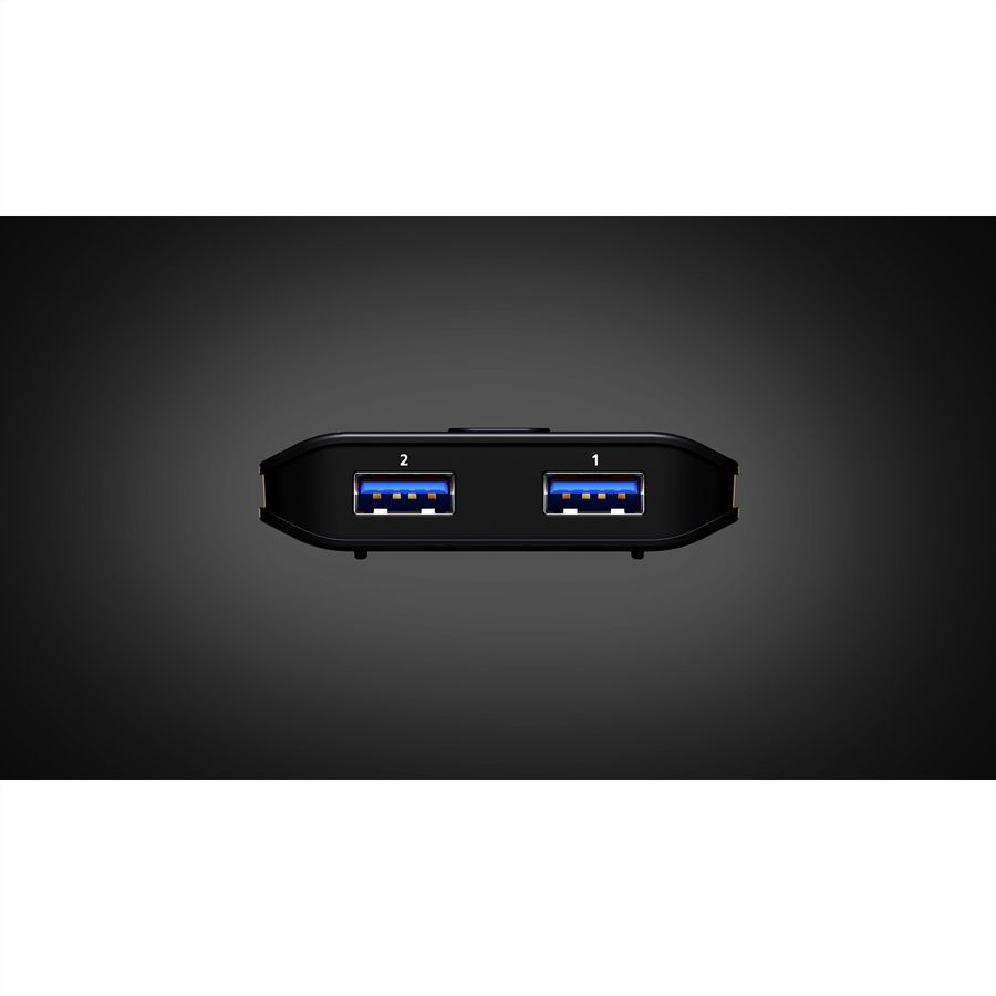 ATEN US4322 2x2-Port USB Sharing Switch, USB 3.2 Gen 1 Peripheral Sharing Switch