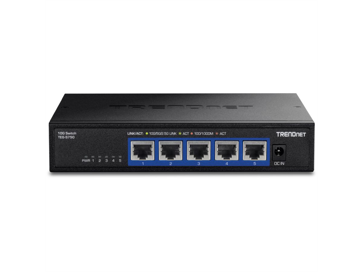 TRENDNET TEG-S750 Switch 10G à 5 ports, noir