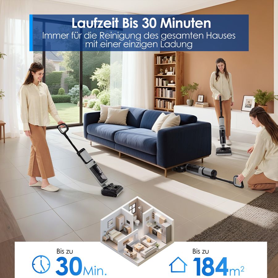 Tineco FLOOR ONE i5 Extensible Plus, Aspirateur laveur