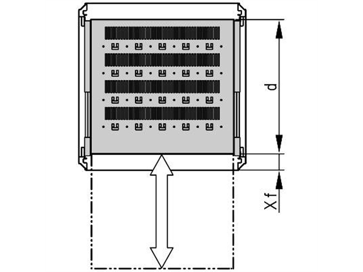 SCHROFF Gestellfachboden ausziehbar - GESTELL AUSZ.FACH. 800B 600T