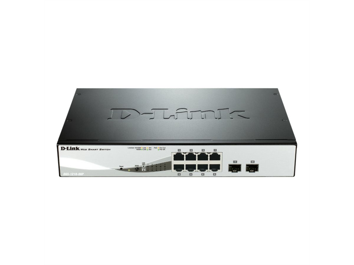 D-Link DGS-1210-08P 8-Port Web Smart Gigabit PoE Switch