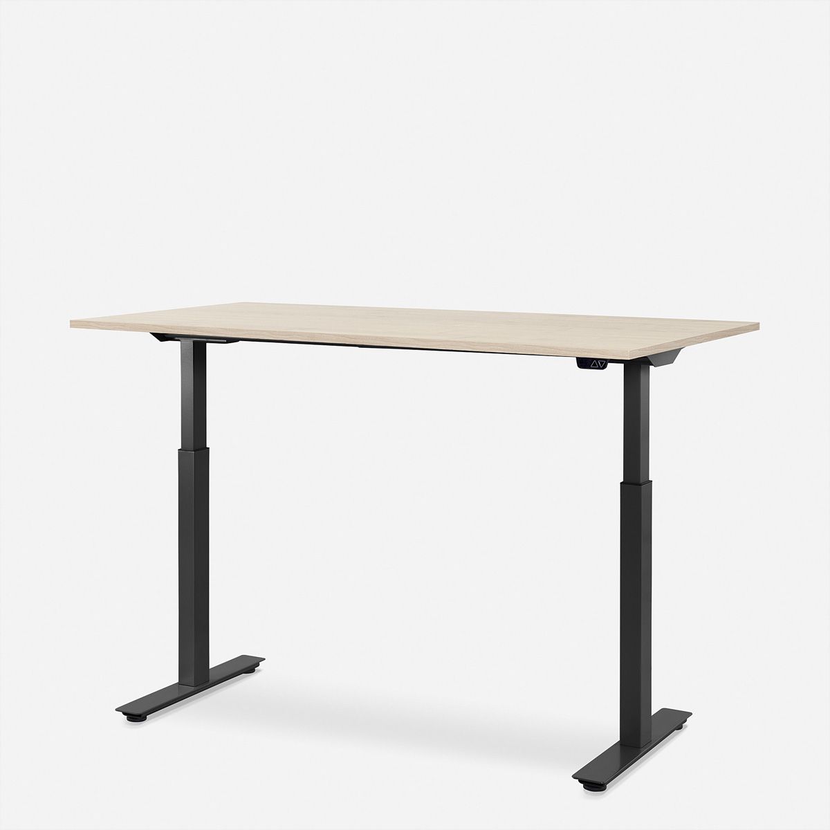 WRK21 Schreibtisch Smart 100 x 60 cm, Höhenverstellbar, Mandal Ahorn / Schwarz