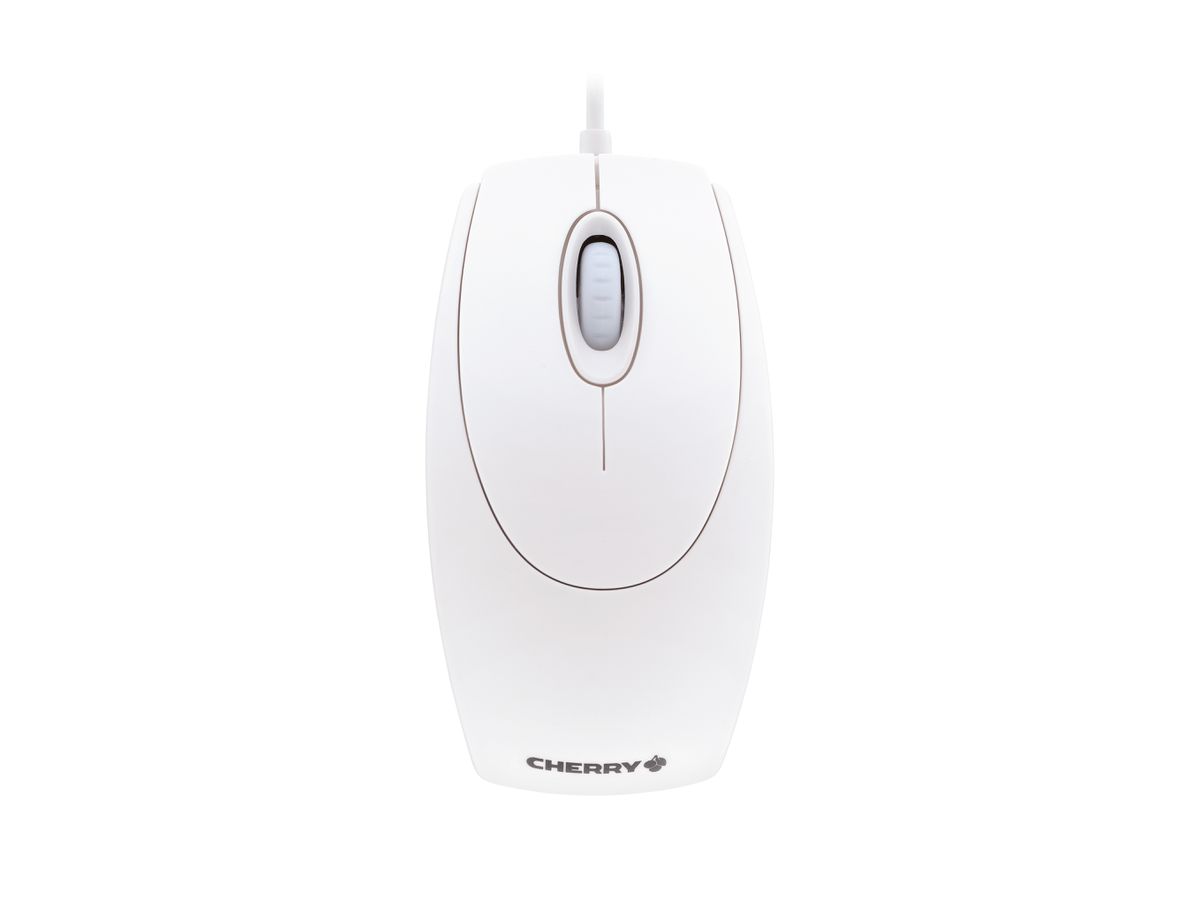 CHERRY WHEELMOUSE OPTICAL Kabelgebundene Maus, Weiß Grau, PS2/USB