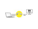 ROLINE Adaptateur DisplayPort - HDMI, 8K, DP M-HDMI F, actif