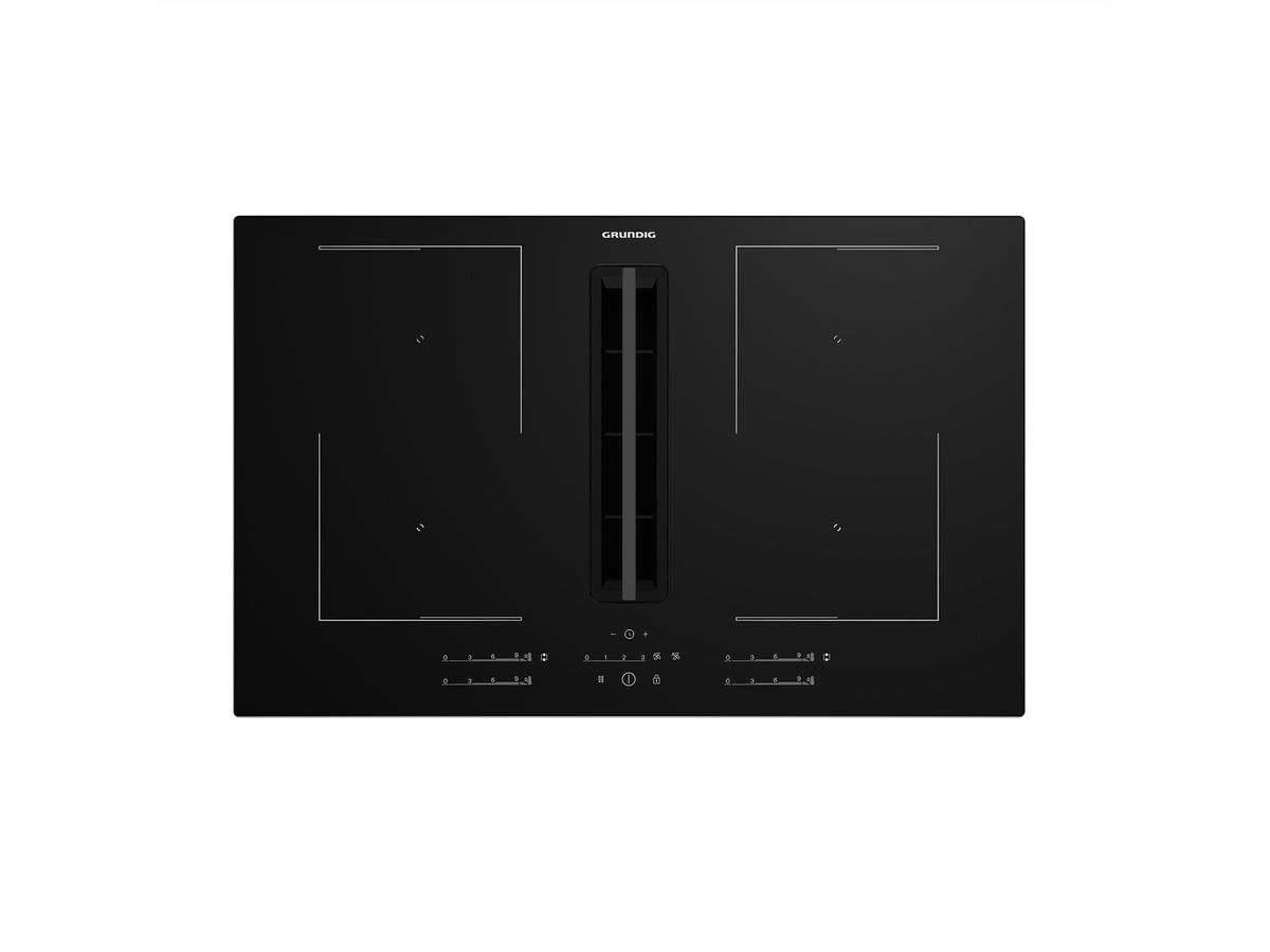 Grundig Induktionskochfeld GIEH 834480 P, 80cm, 4 Zonen, integrierter Dampfabzug