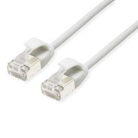 ROLINE U/FTP DataCenter Patchkabel Cat.6A (Class EA), LSOH, slim, weiß, 2 m