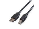 ROLINE GREEN Câble USB 2.0, Type A-B, noir, 1,8 m