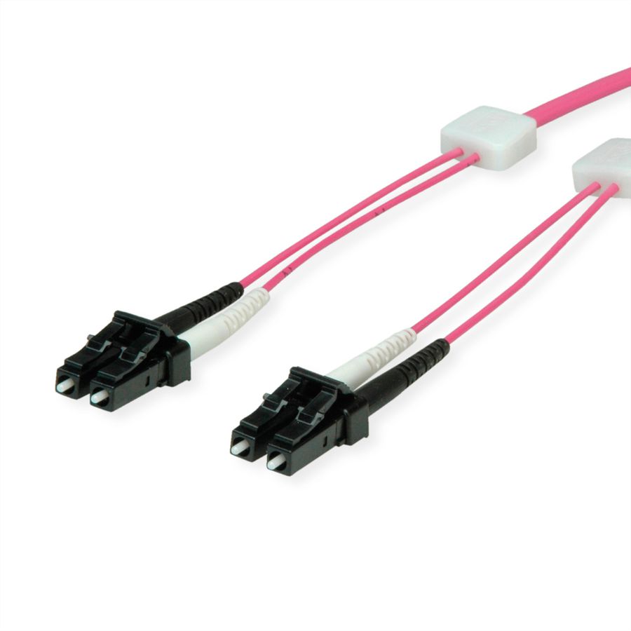 EasyLan Câble FO duplex 50/125µm OM4, LC/LC, violet, 10 m
