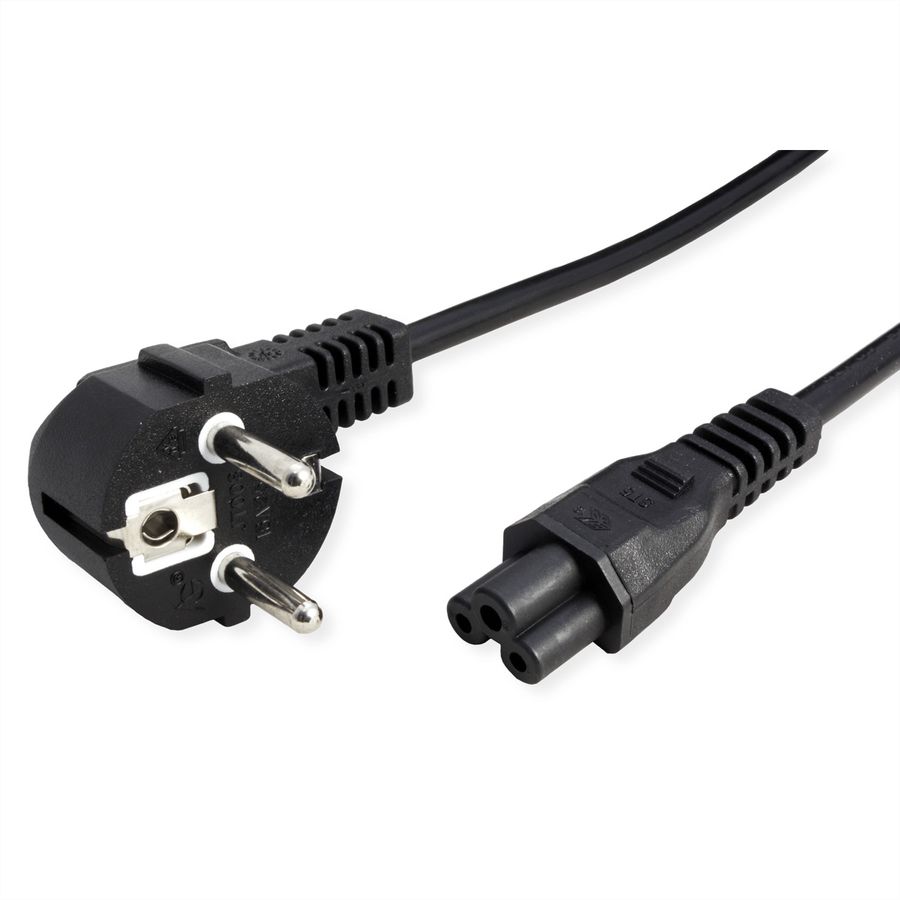 VALUE Netzkabel, 3pol. Notebook-Buchse, schwarz, 3 m