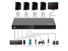 ROLINE KVM Switch, HDMI 4K, USB, 1 User - 4 PC, mit 3-Port USB-Hub