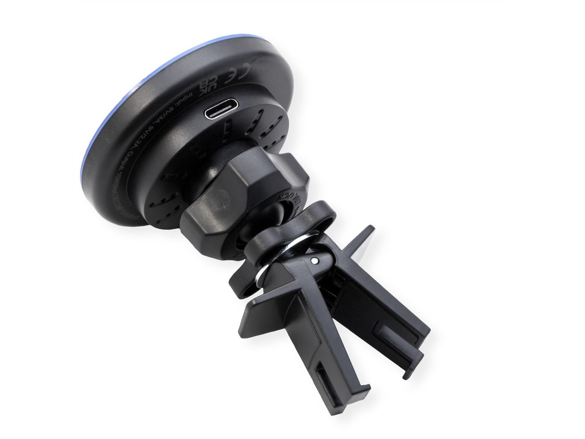 ROLINE Kfz-Magnet-Smartphone-Halterung & Induktionsladegerät, 15W