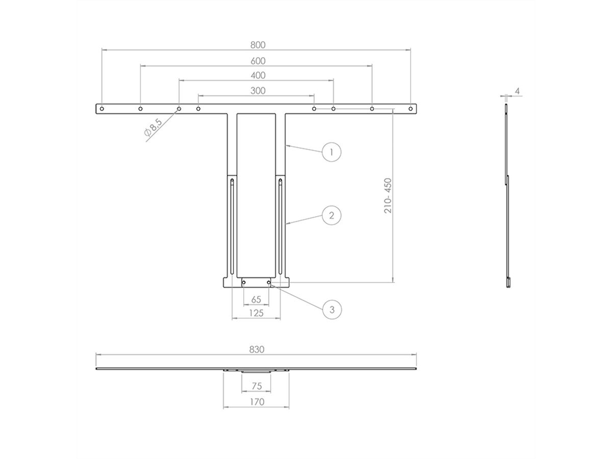 Hagor MeetUp Display-Adaptateur 75 - 86"