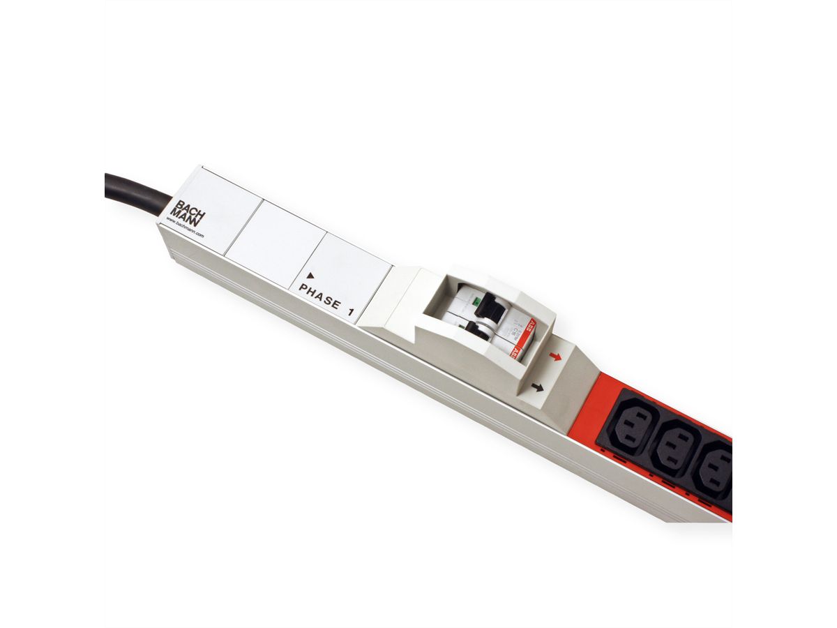 BACHMANN IT PDU ALU 1HE 24xC13 6xC19 3x2LS CEE 3x32A rot