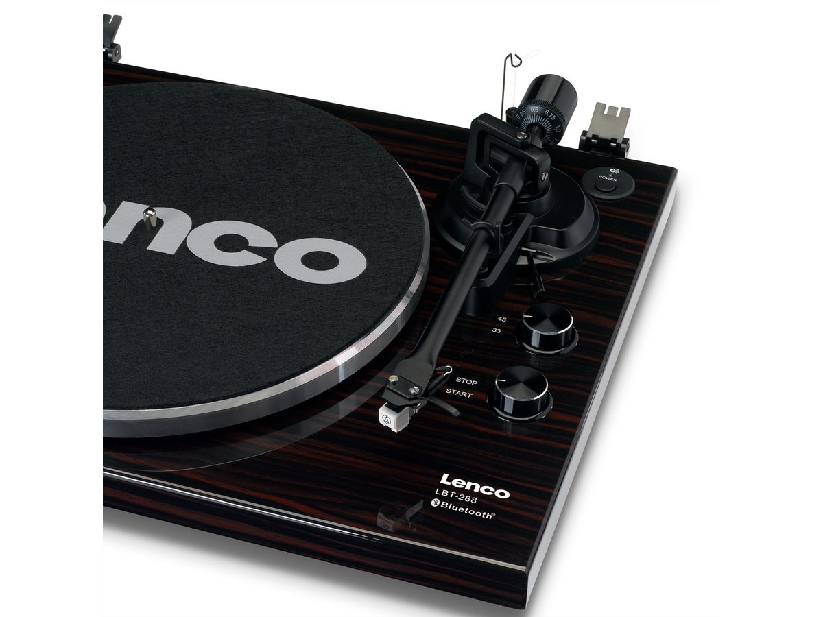 Lenco Platine vinyle LBT-288WA, noir / marron