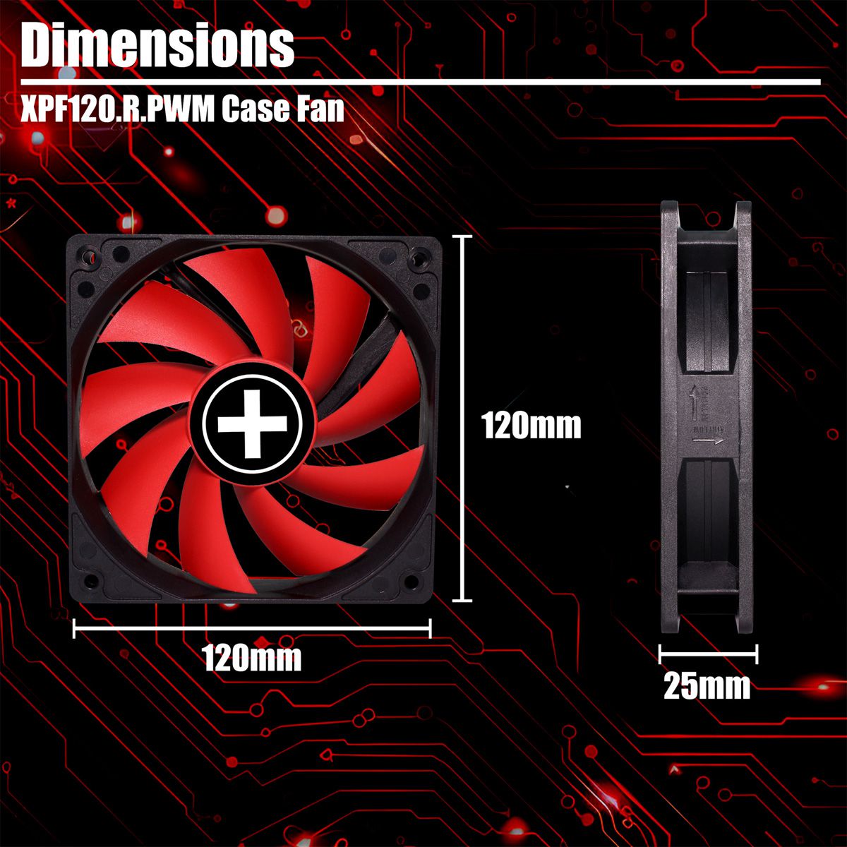 Xilence XPF120.R.PWM 120mm PWM Gehäuselüfter, 4PIN
