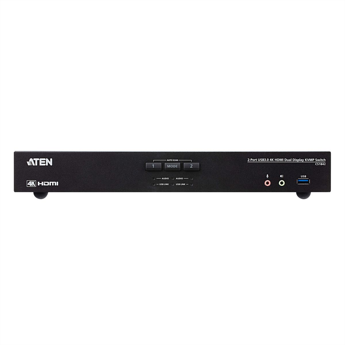 ATEN CS1842 2-Port True 4K HDMI Dual-View KVM Switch mit Audio & USB 3.0Hub