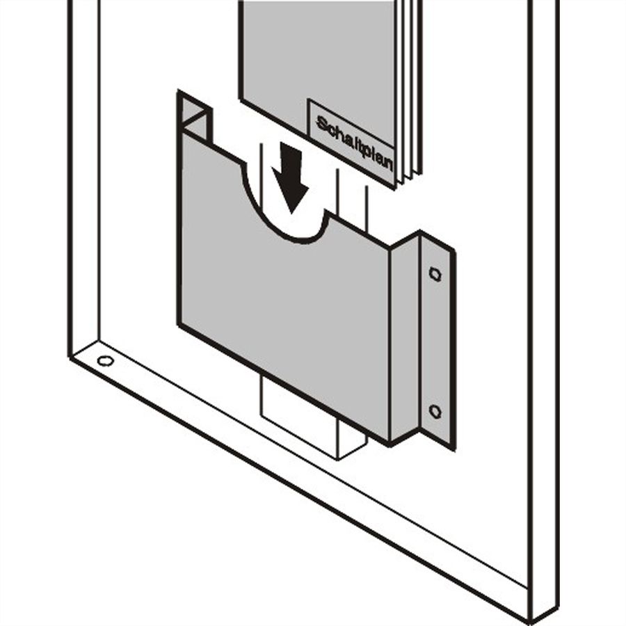 Porte-documents SCHROFF, A4, Acier, RAL 7035