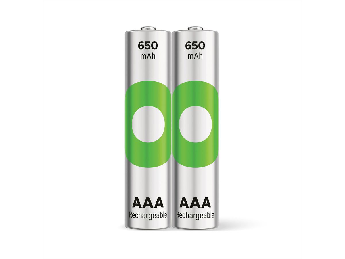 GP Batteries Recyko+, Akku 2xAAA, 650 mAh, 1,2 V
