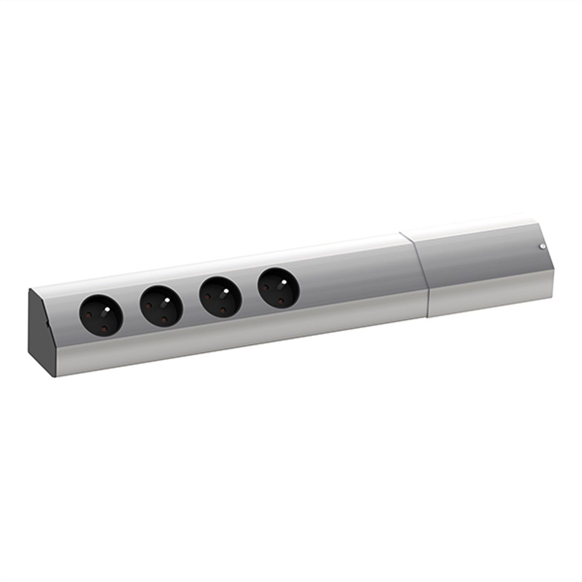 BACHMANN CASIA Bloc multiprise 4 prises, argent