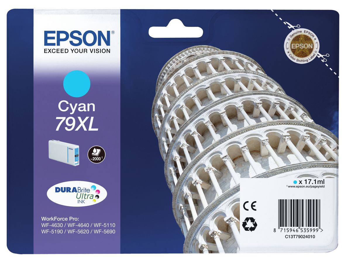 Epson Encre Cyan "Tour de Pise" XL (2 000 p)
