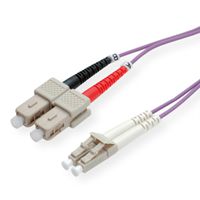 ROLINE Câble FO 50/125µm, LC/SC, OM4, violet, 0,5 m
