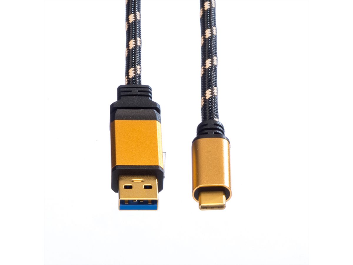 ROLINE GOLD USB 3.2 Gen 1 Kabel, A-C, ST/ST, 0,5 m