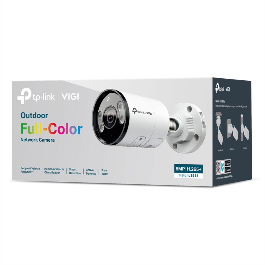 TP-Link VIGI InSight S355(2.8mm) Caméra Bullet 5 MP, 111.4°, IR-LED 30m