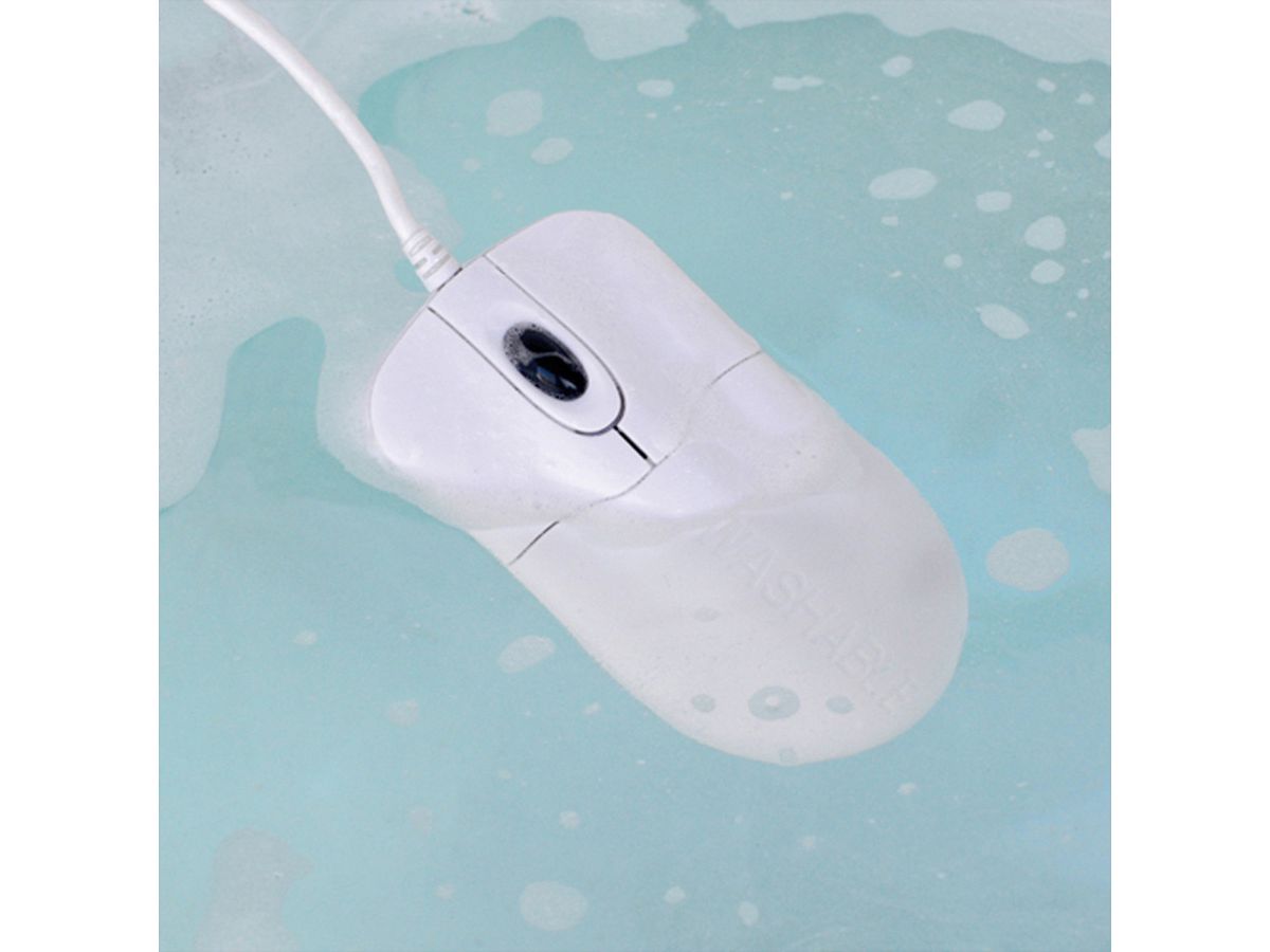 SEAL SHIELD Silver Storm STWM042, Souris USB blanche étanche et antimicrobienne